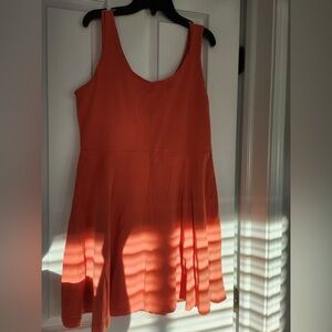Orange Express Skater Sleeveless Dress